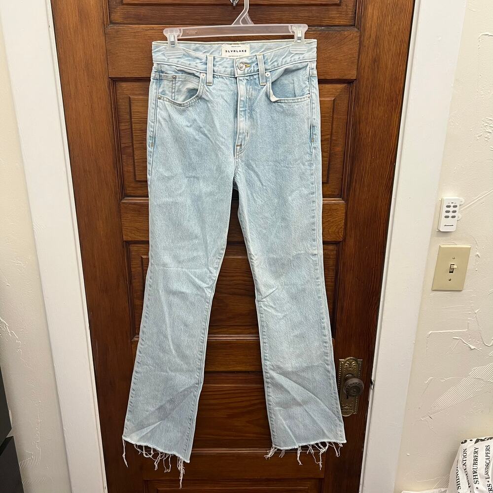 SLVRLAKE sz 25 Chicago High Rise Boot ChiJ707s Clear Skies Light Wash $289Jeans